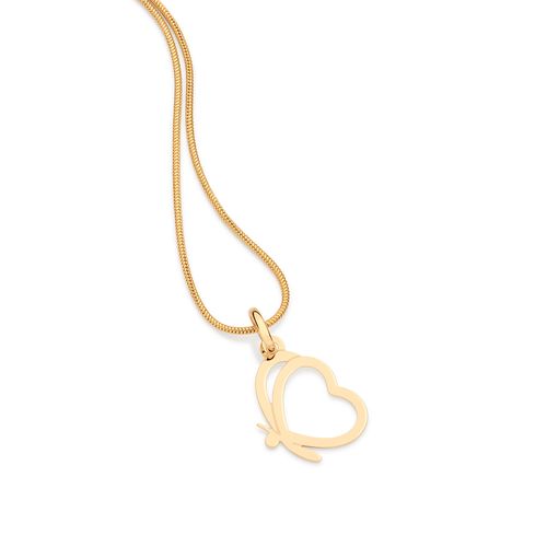 PINGENTE BORBOLETA VAZADO BANHADO A OURO 18K