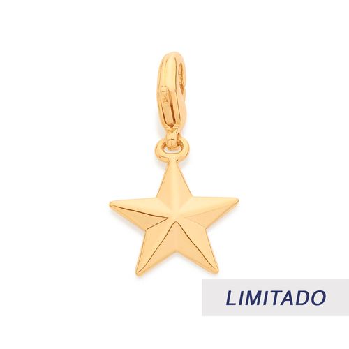 BERLOQUE ESTRELA COM FECHO BANHADO A OURO 18K
