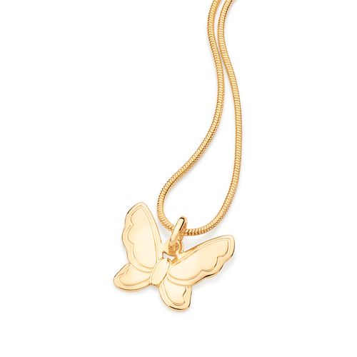 PINGENTE BORBOLETA BANHADO A OURO 18K