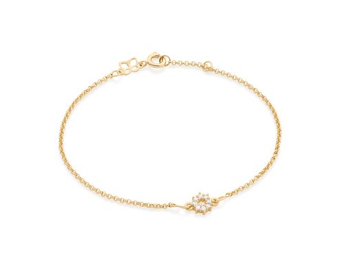 PULSEIRA BANHADA A OURO 18K FLOR
