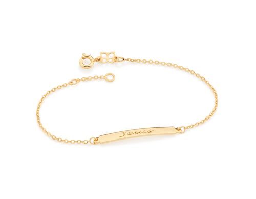 PULSEIRA JESUS BANHADA A OURO 18K
