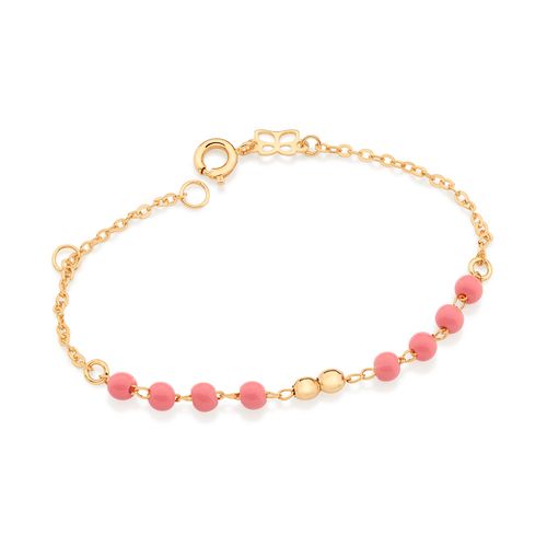 PULSEIRA COM MIÇANGAS BANHADA A OURO 18K