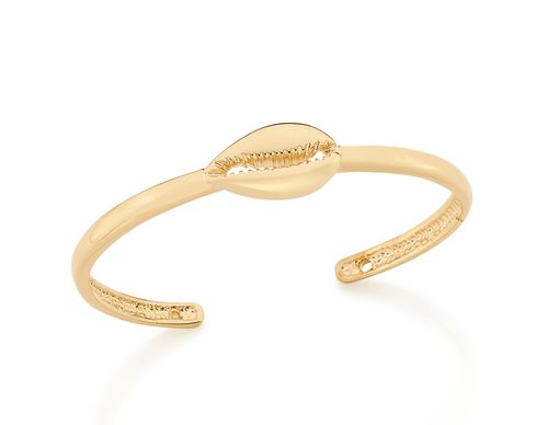 BRACELETE BANHADO A OURO 18K COM BÚZIO