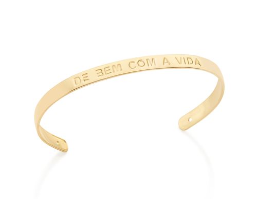 BRACELETE BANHADO A OURO 18K DE BEM COM A VIDA