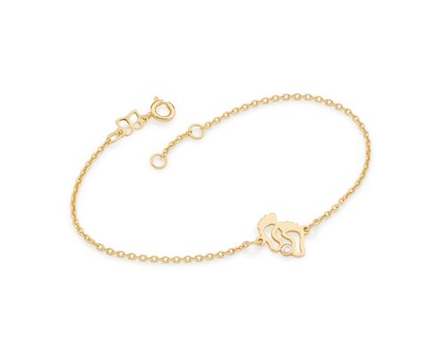 PULSEIRA BANHADA A OURO 18K PÉ DE BEBÊ