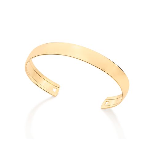 BRACELETE ARO LISO BANHADO A OURO 18K