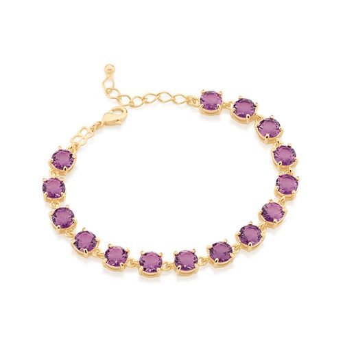 PULSEIRA BANHADA A OURO 18K COM CRISTAIS