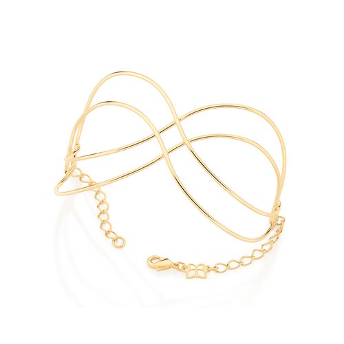 BRACELETE INFINITO BANHADO A OURO 18K