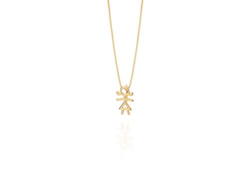 PINGENTE BANHADO A OURO 18K MENINA