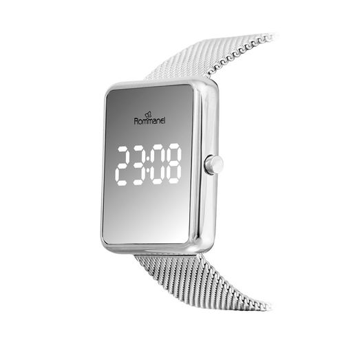 RELÓGIO DIGITAL LED PRATA