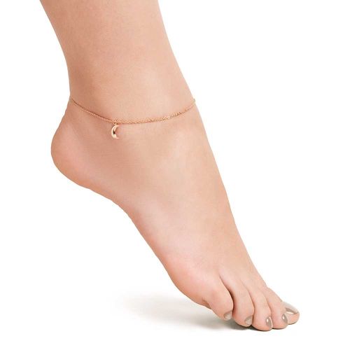 TORNOZELEIRA LUA BANHADA A OURO 18K