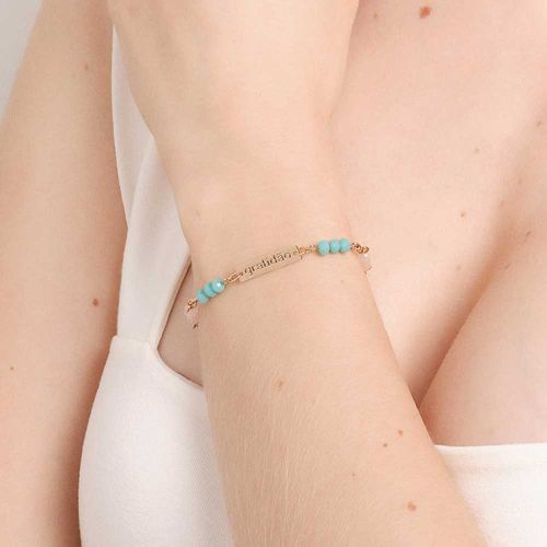 PUSLEIRA GRATIDÃO  BANHADA A OURO 18K