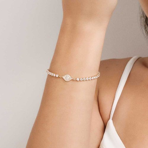 PULSEIRA RIVIERA OLHO GREGO BANHADA A OURO 18K