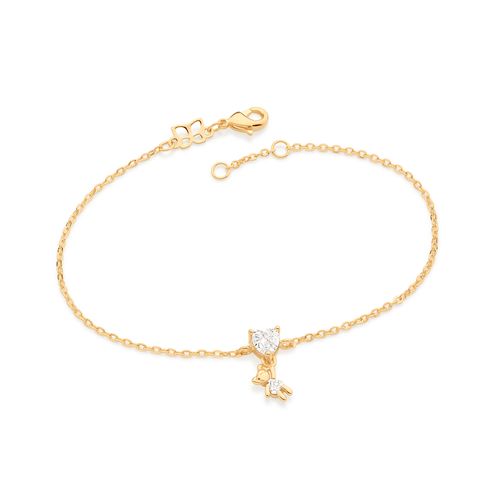 PULSEIRA MENINA BANHADA A OURO 18K COM ZIRCÔNIAS