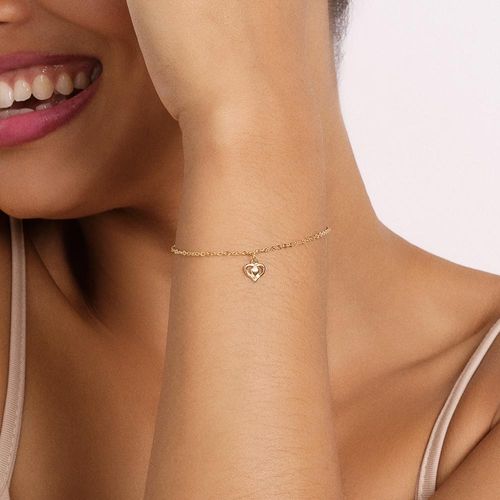 PULSEIRA CORAÇÃO BANHADA A OURO 18K