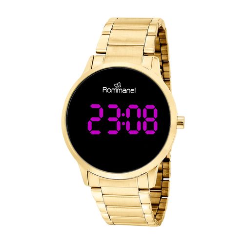 RELÓGIO DIGITAL LED DOURADO