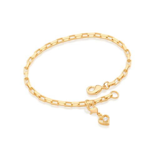 BERLOQUE CORAÇÃO BANHADO A OURO 18K