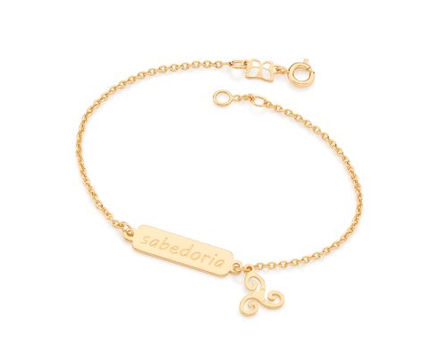 PULSEIRA BANHADA A OURO 18K SABEDORIA