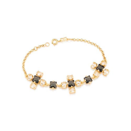 PULSEIRA BANHADA A OURO 18K COM CRISTAIS