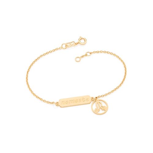 PULSEIRA BANHADA A OURO 18K NAMASTE