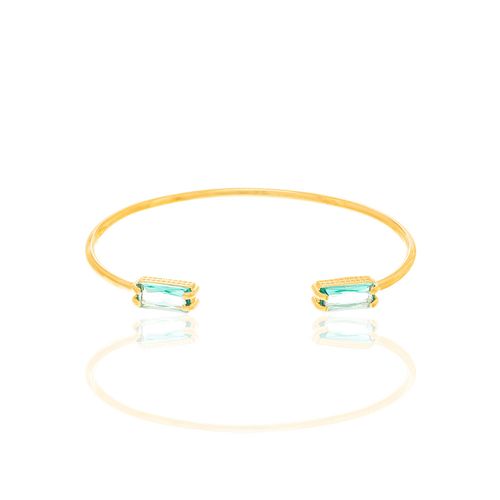 PULSEIRA BANHADA A OURO 18K COM CRISTAIS E ZIRCÔNIAS