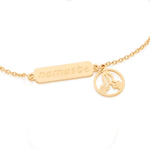 PULSEIRA BANHADA A OURO 18K NAMASTE