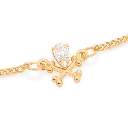 PULSEIRA BANHADA A OURO 18K CAVEIRA