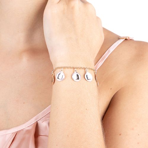 PULSEIRA BANHADO A OURO 18K COM BERLOQUE DE ALGARÍSMO ROMANO