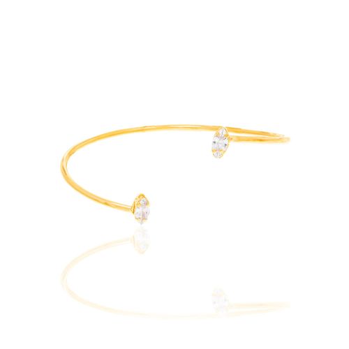 BRACELETE BANHADO A OURO 18K COM ZIRCÔNIAS