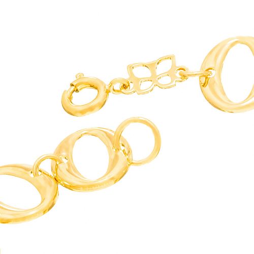 PULSEIRA BANHADO A OURO 18K COM PEÇAS OVAIS ABAULADAS