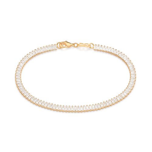 PULSEIRA RIVIERA BANHADA A OURO 18K COM ZIRCÔNIAS