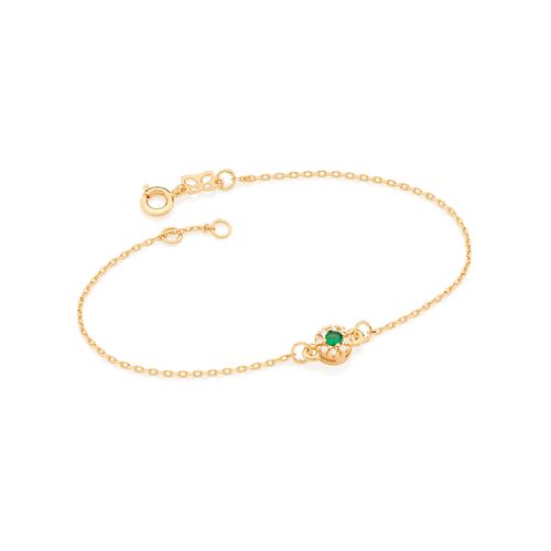 PULSEIRA BANHADA A OURO 18K COM PINGENTE REDONDO