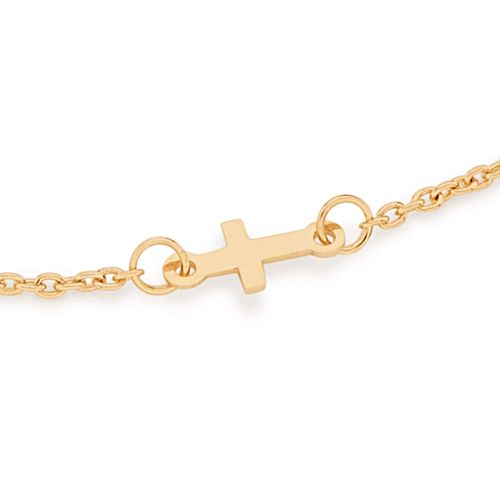 PULSEIRA BANHADA A OURO 18K COM CRUZ