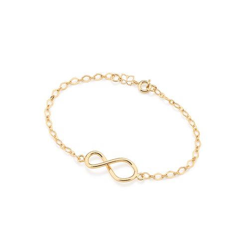 PULSEIRA BANHADA A OURO 18K COM O SÍMBOLO DO INFINITO