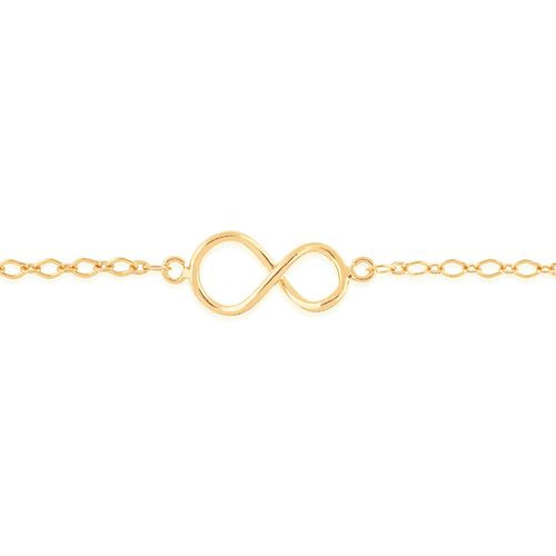 PULSEIRA BANHADA A OURO 18K COM O SÍMBOLO DO INFINITO