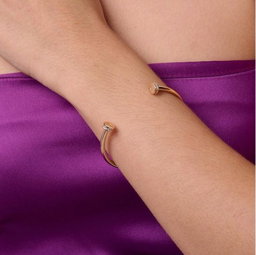 BRACELETE BANHADO A OURO 18K COM ZIRCÔNIAS