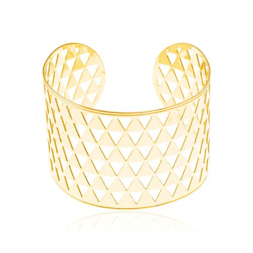 BRACELETE BANHADO A OURO 18K COM DETALHES DE TRIANGULOS