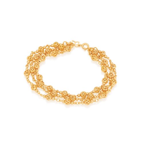 PULSEIRA BANHADA A OURO 18K COM GLOBOS
