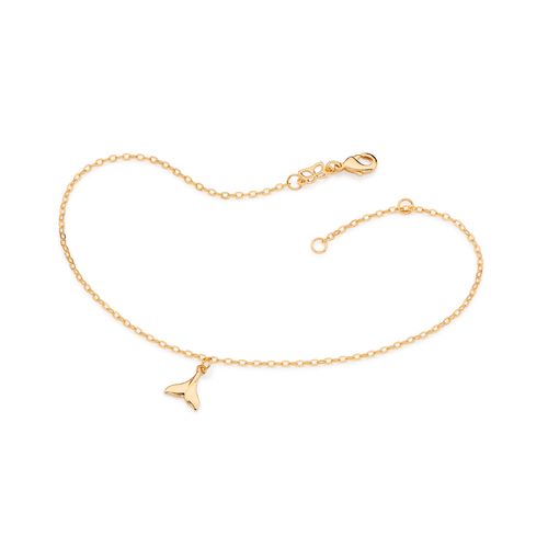 TORNOZELEIRA CALDA DE SEREIA BANHADA A OURO 18K