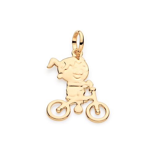 PINGENTE MENINA BANHADO A OURO 18K