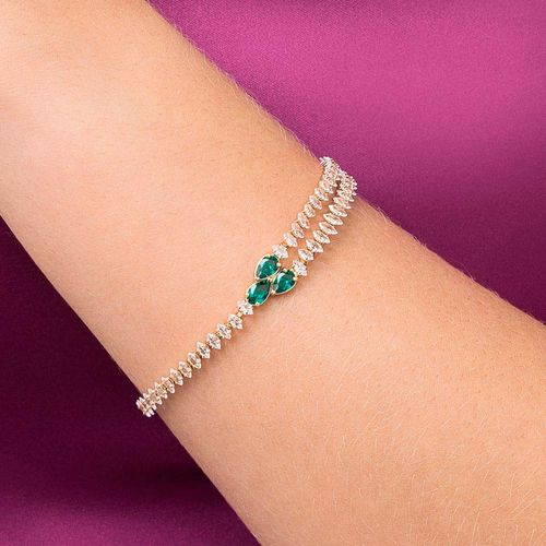 PULSEIRA BANHADA A OURO 18K COM ZIRCÔNIAS