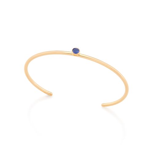 BRACELETE BANHADO A OURO 18K COM ZIRCÔNIA REDONDA