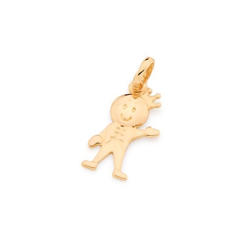 PINGENTE BANHADO A OURO 18K NO FORMATO DE PRINCIPE