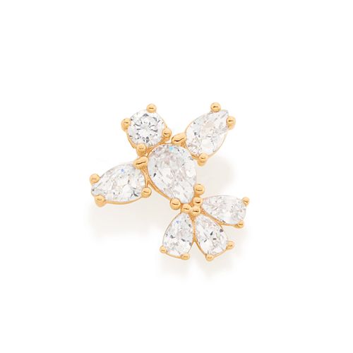 PINGENTE ESPÍRITO SANTO BANHADO A OURO 18K COM ZIRCÔNIAS