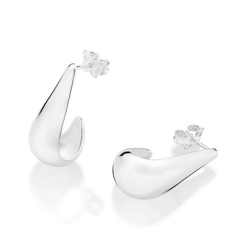 BRINCO ARGOLA GOTA DE PRATA 925