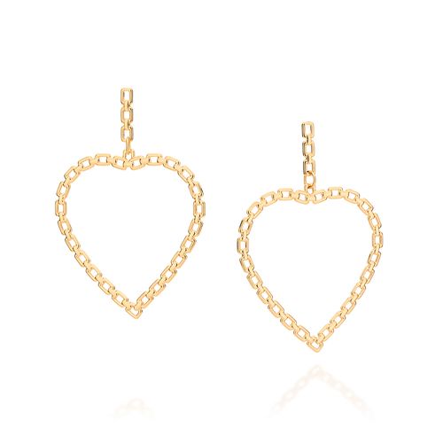 MAXI BRINCO CORAÇÃO BANHADO A OURO 18K