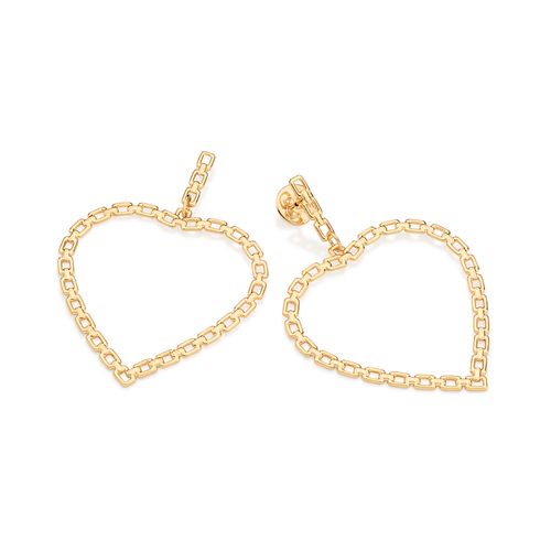 MAXI BRINCO CORAÇÃO BANHADO A OURO 18K