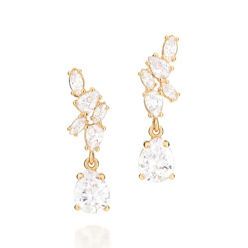 BRINCO BANHADO A OURO 18K COM ZIRCÔNIAS