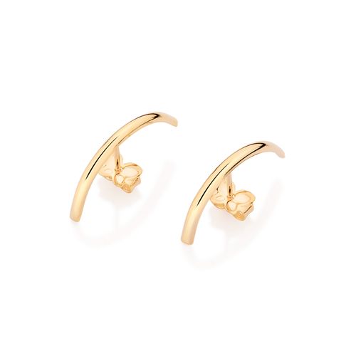 BRINCO EAR HOOK BANHADO A OURO 18K
