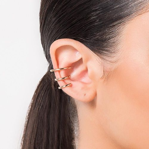 BRINCO PIERCING DE PRESSÃO 3 ARGOLAS BANHADO A OURO 18K